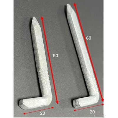 Q195/Q235 Eisen L-förmige Stahlnagel für Baustoffe Kopflos 15 mm-120 mm Länge