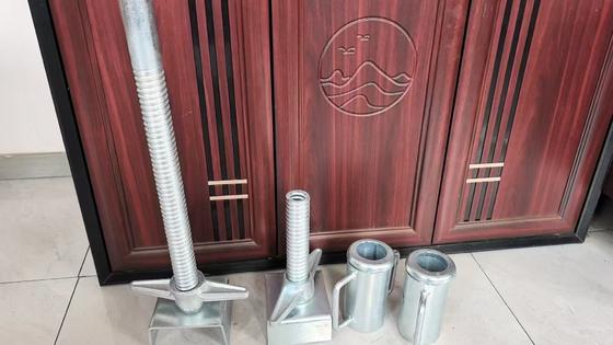 38mm Bar Diameter 5mm Wall thickness Adjustable Screw Jack Base with Q235 Nut