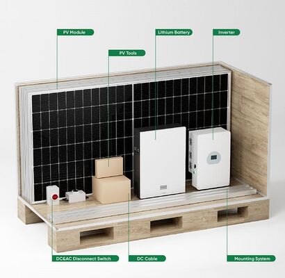 Komplettes Hybrid-Solarenergiesystem 3 Phase 3KW -30KW Off-Grid-Hybrid-Solarpanelsystem