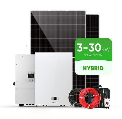 Komplettes Hybrid-Solarenergiesystem 3 Phase 3KW -30KW Off-Grid-Hybrid-Solarpanelsystem