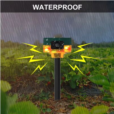 Solarbetriebene Wiederaufladbare Hundebark Abschreckende Ultraschall-Tier Abwehr Taschenlampe