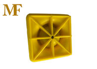 Gelbes Quadrat Spitzenrebar-Staubkappen für Bau