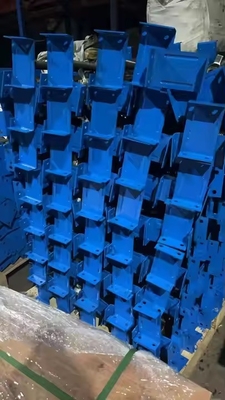 Verstellbarer U-Kopf-Stahl-Schraub-Basis Jack mit blau bemalten Basis